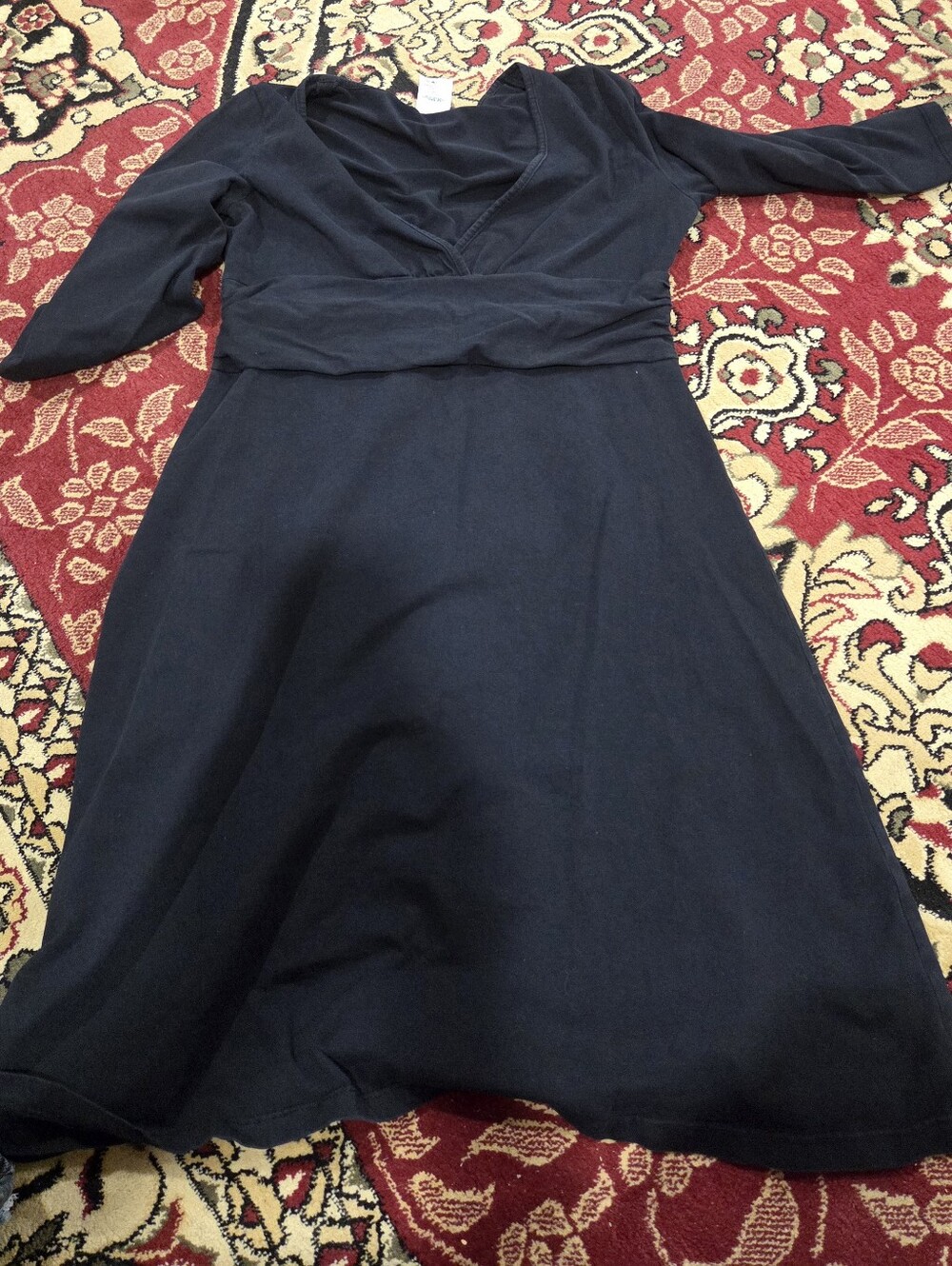 Patagonia Navy V-Neck Long Sleeve Wrap Dress